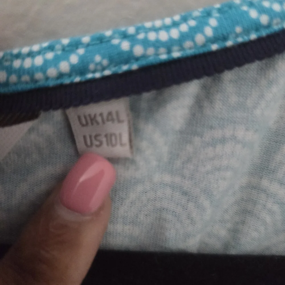 Boden Womens Blue Melinda Sleeveless Geometric Print Jersey Pockets. Sz 10/L - Picture 10 of 11